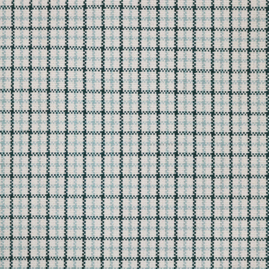 Broadloom carpet swatch in a checkered pattern in a blue black white design