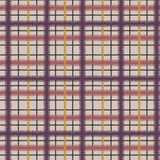 Scaled-out view of fabric in a squiggly check pattern in pink, purple and yellow on a light pink field.