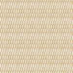 Detail of wallpaper in a playful triangular stripe print in tan and light brown.