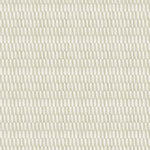 Detail of fabric in a playful triangular stripe print in gray and cream.