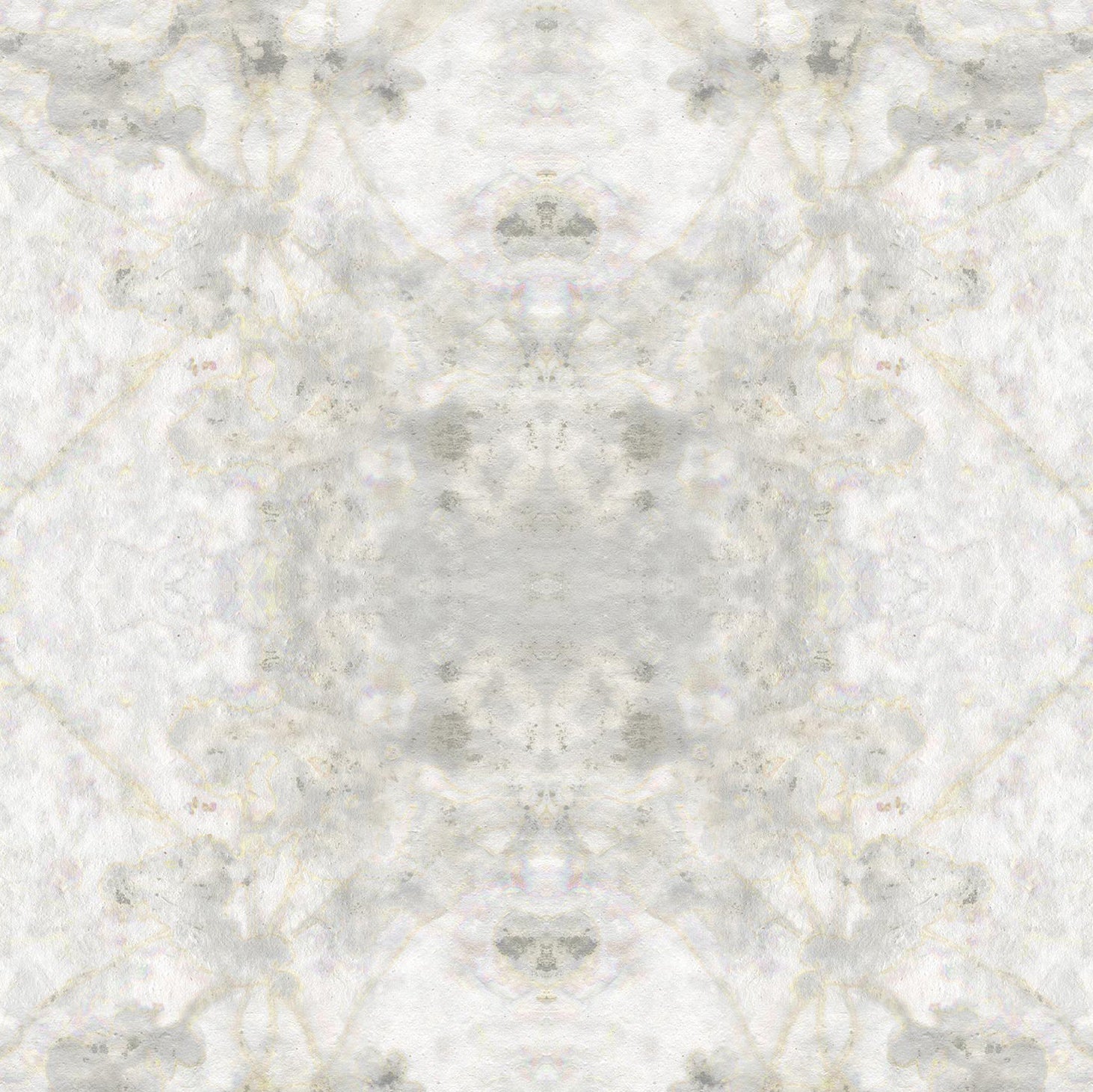 Detail of wallpaper in a watercolor textural print in shades of cream, gray and tan.