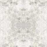 Detail of wallpaper in a watercolor textural print in shades of cream, gray and tan.
