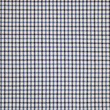 Broadloom carpet swatch in a checkered pattern in a white blue black design