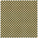 Checkerboard Rug in Pawn, a green and tan checkered pattern. 