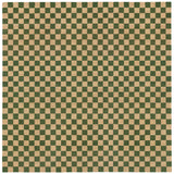 Checkerboard Rug in Pawn, a green and tan checkered pattern. 
