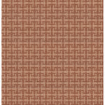 Full size Iseo Rug in Conch, a textural monochromatic abstract geometric pattern in terracotta coral color. 