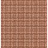 Full size Iseo Rug in Conch, a textural monochromatic abstract geometric pattern in terracotta coral color. 
