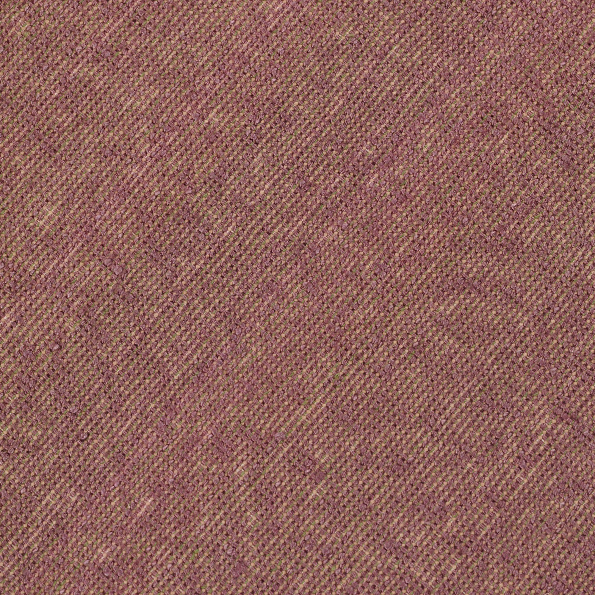 Detail of the Penta Rug in Sea Heather, a subtle striated pattern in warm purple and taupe. 