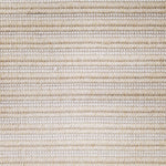 Wool broadloom carpet swatch in a textured stripe weave in a light gold and cream colorway.