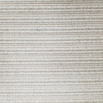 Wool broadloom carpet swatch in a textured stripe weave in a light silver colorway.