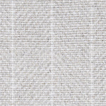 Wool broadloom carpet swatch in a woven chevron pattern in light gray and white with white accent stripes.