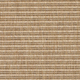 Outdoor broadloom carpet swatch in a dotted stripe pattern in brown on a mottled tan field.