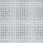Wool broadloom carpet swatch in a woven plaid pattern in silver and charcoal.