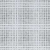 Wool broadloom carpet swatch in a woven plaid pattern in silver and charcoal.