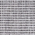 Wool broadloom carpet swatch in a striped white and gray weave pattern.