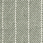 Wool broadloom carpet swatch in a herringbone stripe in olive and cream.