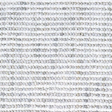 Wool broadloom carpet swatch in a looped stripe weave in white and gray.