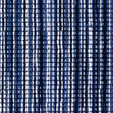 Wool broadloom carpet swatch in a multicolor stripe in shades of charcoal, navy and white.