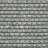 Outdoor broadloom carpet swatch in a textured stripe in gray and charcoal.