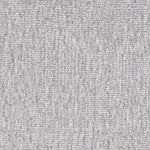 Wool-nylon broadloom carpet swatch in a textured blend of gray shades and cream.