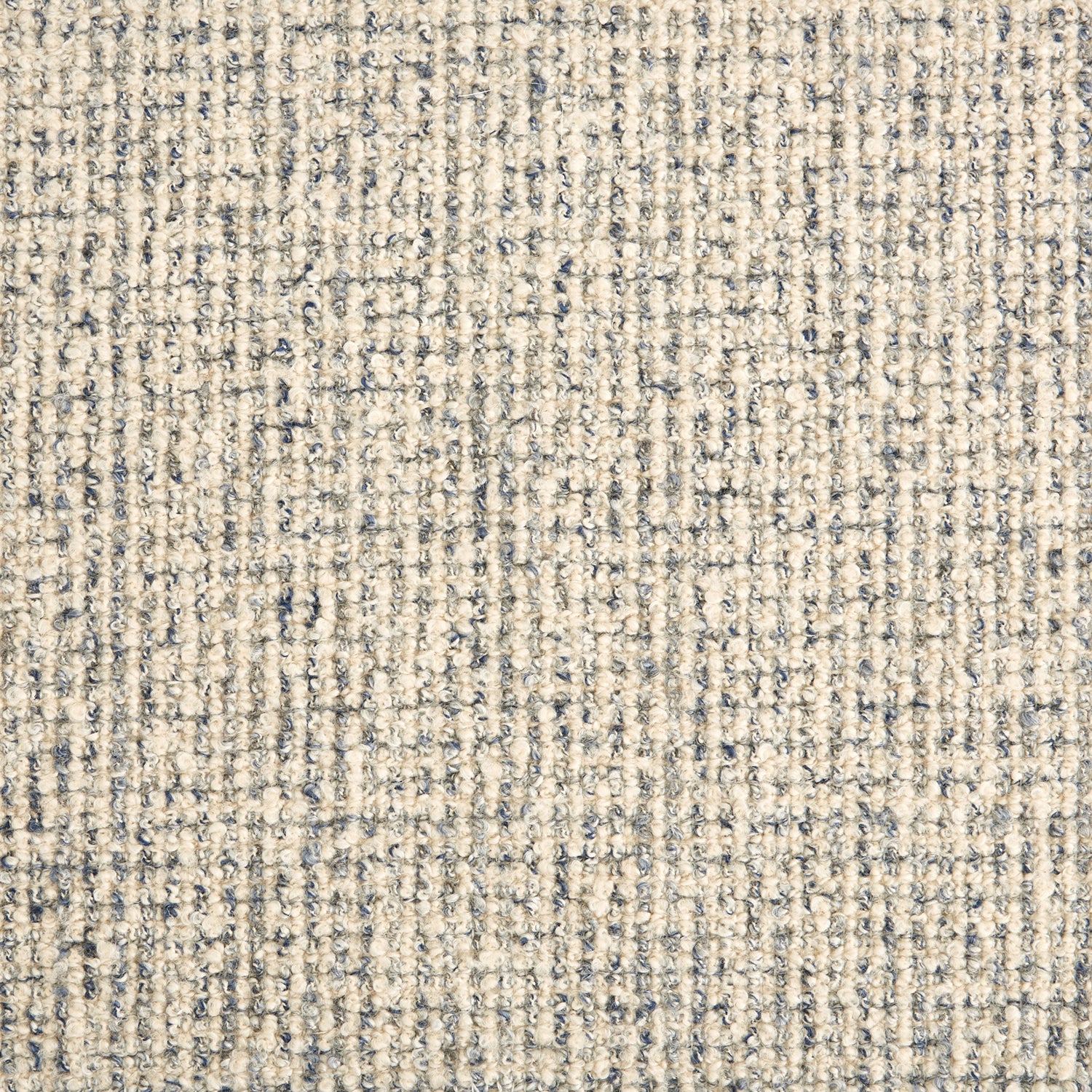 Wool broadloom carpet swatch in a textured high-pile weave in mottled tan and sage.