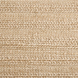 Jute broadloom carpet swatch in a flatweave in a tan shade.