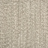 Outdoor broadloom carpet swatch in a chunky ribbed weave in mottled brown and cream.