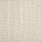 Outdoor broadloom carpet swatch in a chunky ribbed weave in mottled cream and silver.