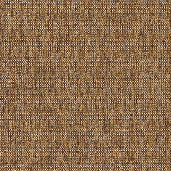 Outdoor broadloom carpet swatch in a striped weave in mottled bronze and white.