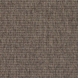 Outdoor broadloom carpet swatch in a striped weave in mottled brown and white.