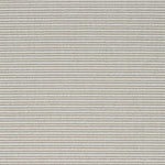 Outdoor broadloom carpet swatch in a striped weave in mottled cream and white.
