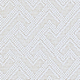 Wool broadloom carpet swatch in a dimensional geometric weave in white.