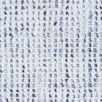 Wool broadloom carpet swatch in a high-pile loop weave in cream and shades of gray-blue.