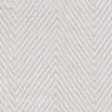 Nylon broadloom carpet swatch in a striped herringbone weave in white.
