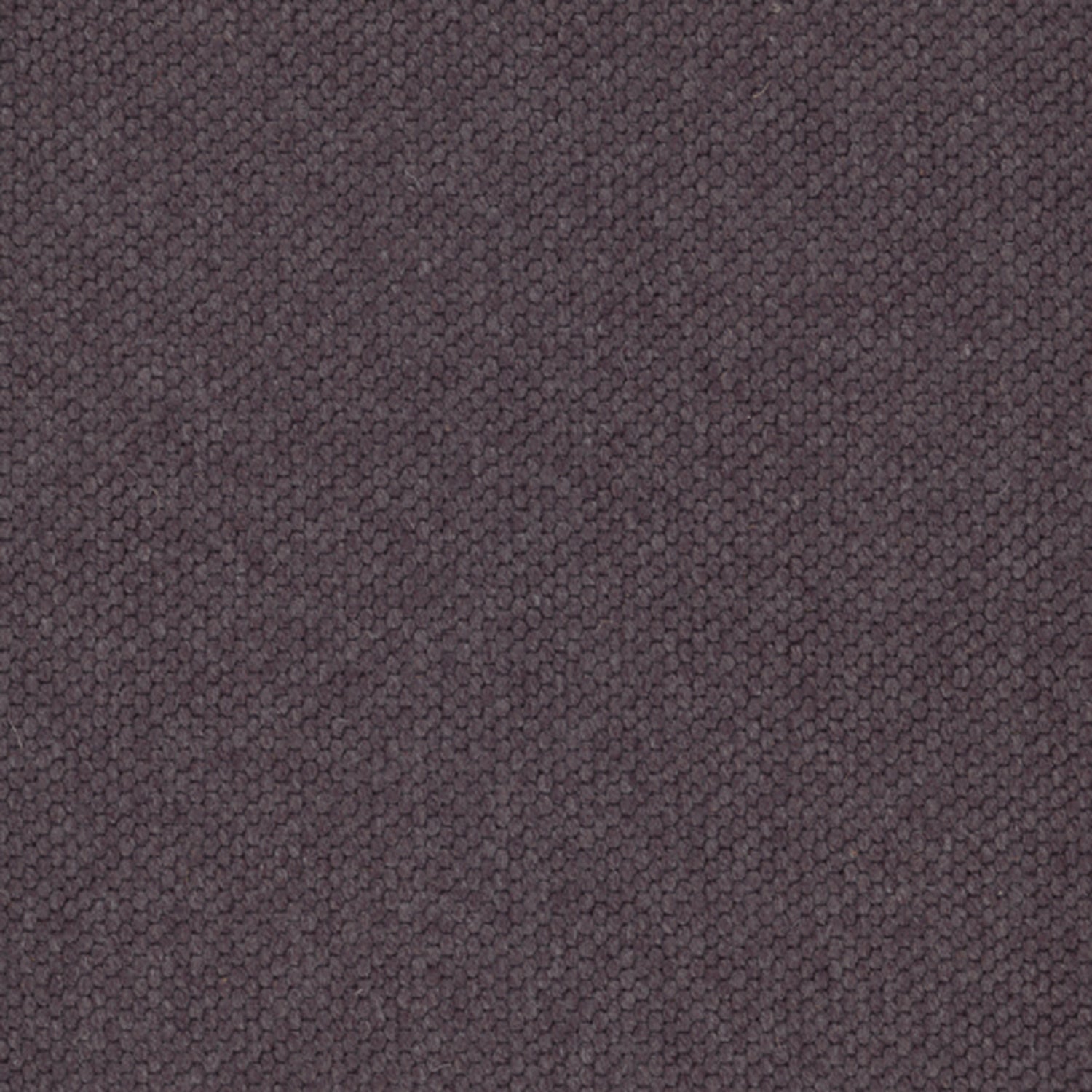 Wool broadloom carpet swatch in a chunky grid weave in dark purple.