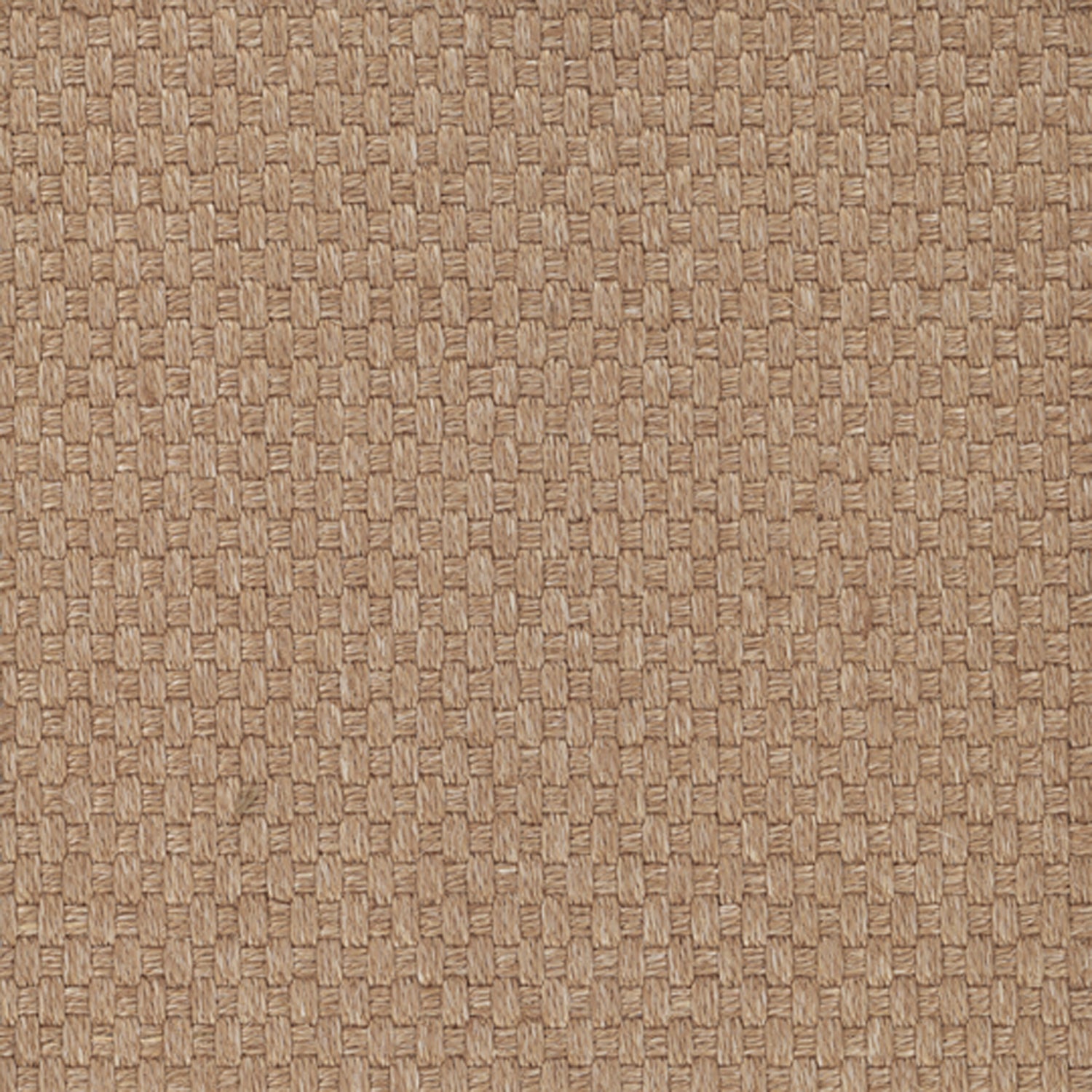 Sisal broadloom carpet swatch in a large-scale grid weave in light brown.