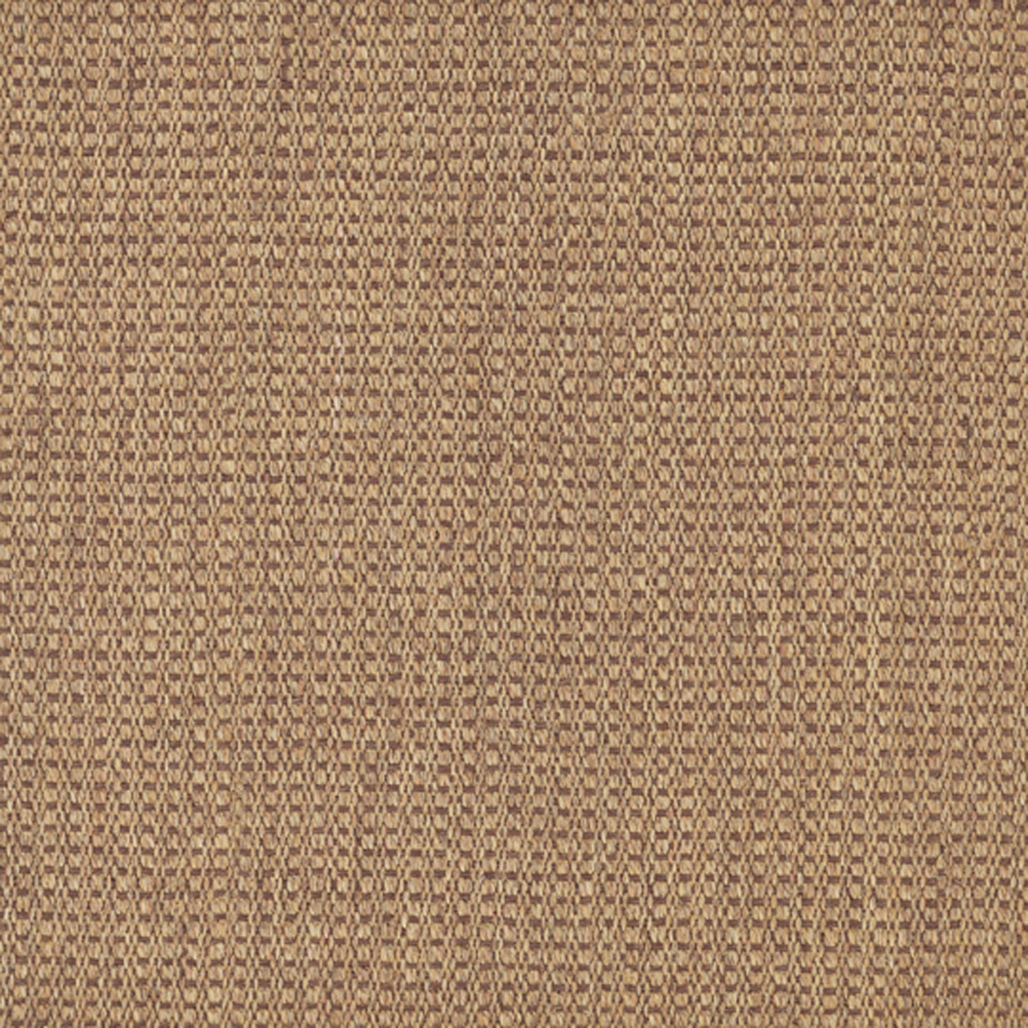 Sisal broadloom carpet swatch in a flat grid weave in tan and brown.
