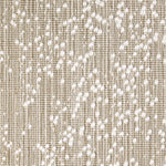 Wool broadloom carpet swatch in an irregular looped weave in cream with white accents.