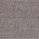 Wool-blend broadloom carpet swatch in a looped weave in mottled brown and cream.