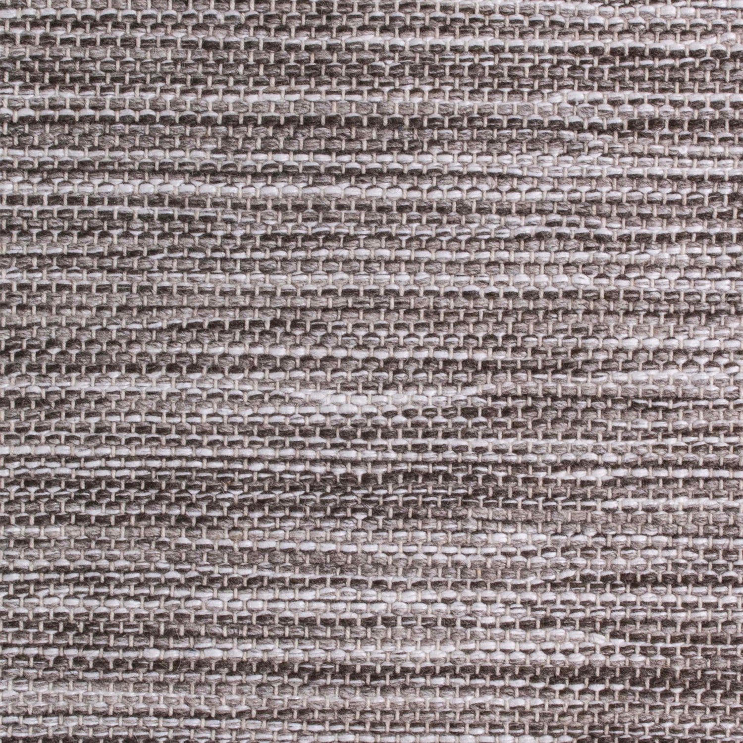 Wool-blend broadloom carpet swatch in a textured stripe weave in brown and tan.