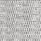 Wool-blend broadloom carpet swatch in a dimensional stripe print in gray.