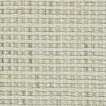 Wool broadloom carpet swatch in a flat grid weave in off-white and cream.