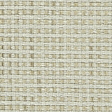 Wool broadloom carpet swatch in a flat grid weave in off-white and cream.