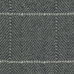 Wool broadloom carpet swatch in a plaid herringbone weave in shades of gray.