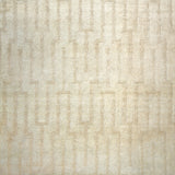 Woven high-pile rug swatch in a dimensional abstract line pattern on a cream field.