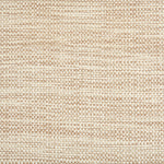 Outdoor broadloom carpet swatch in a chunky grid weave in mottled cream and tan.