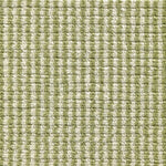 Wool broadloom carpet swatch in a high-pile striped weave in green and white.