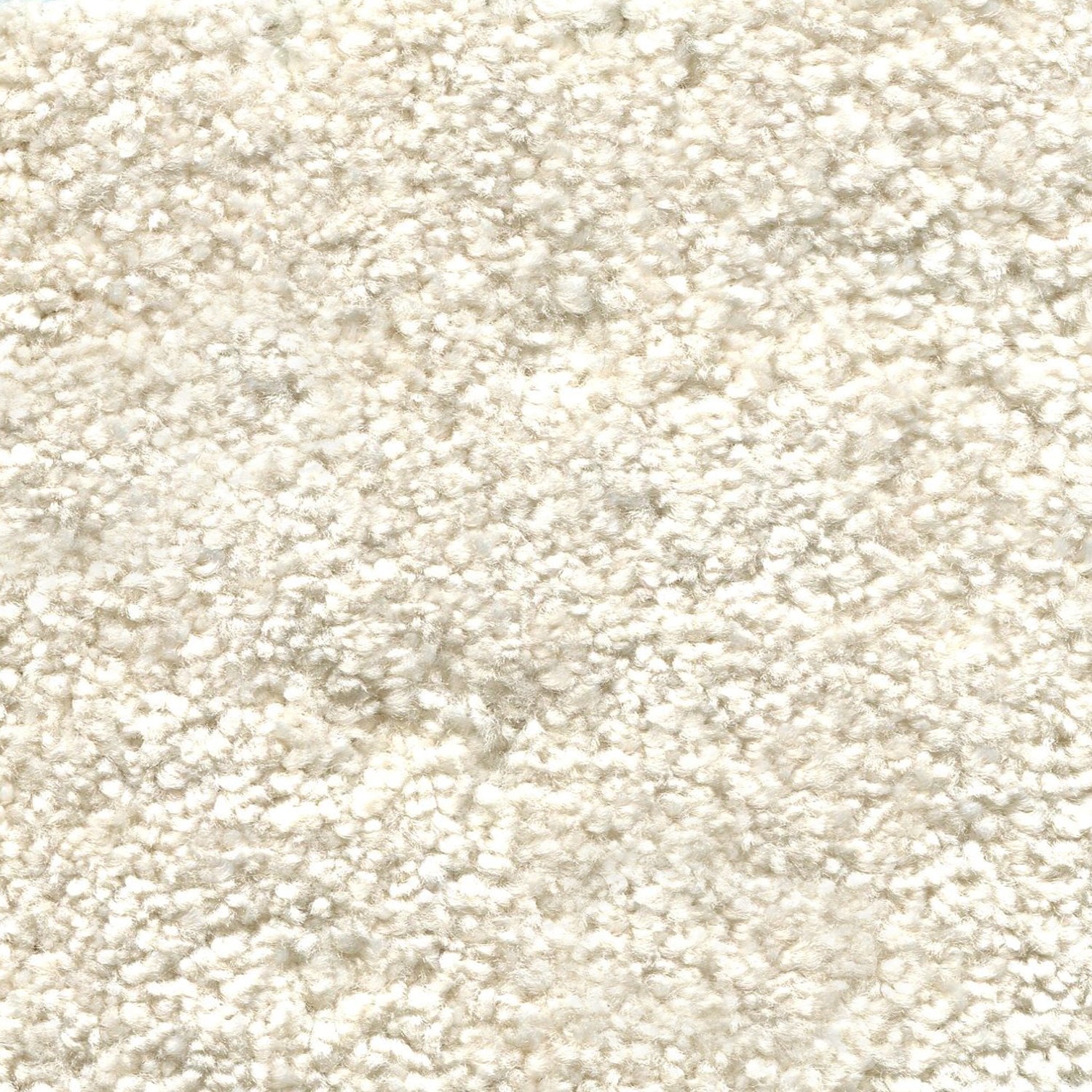Nylon broadloom carpet swatch in a cut pile texture in cream.