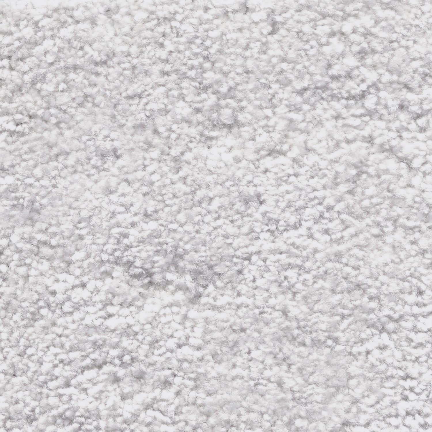 Nylon broadloom carpet swatch in a cut pile texture in light gray.