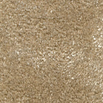 Synthetic blend broadloom carpet swatch in a cut pile texture in tan.
